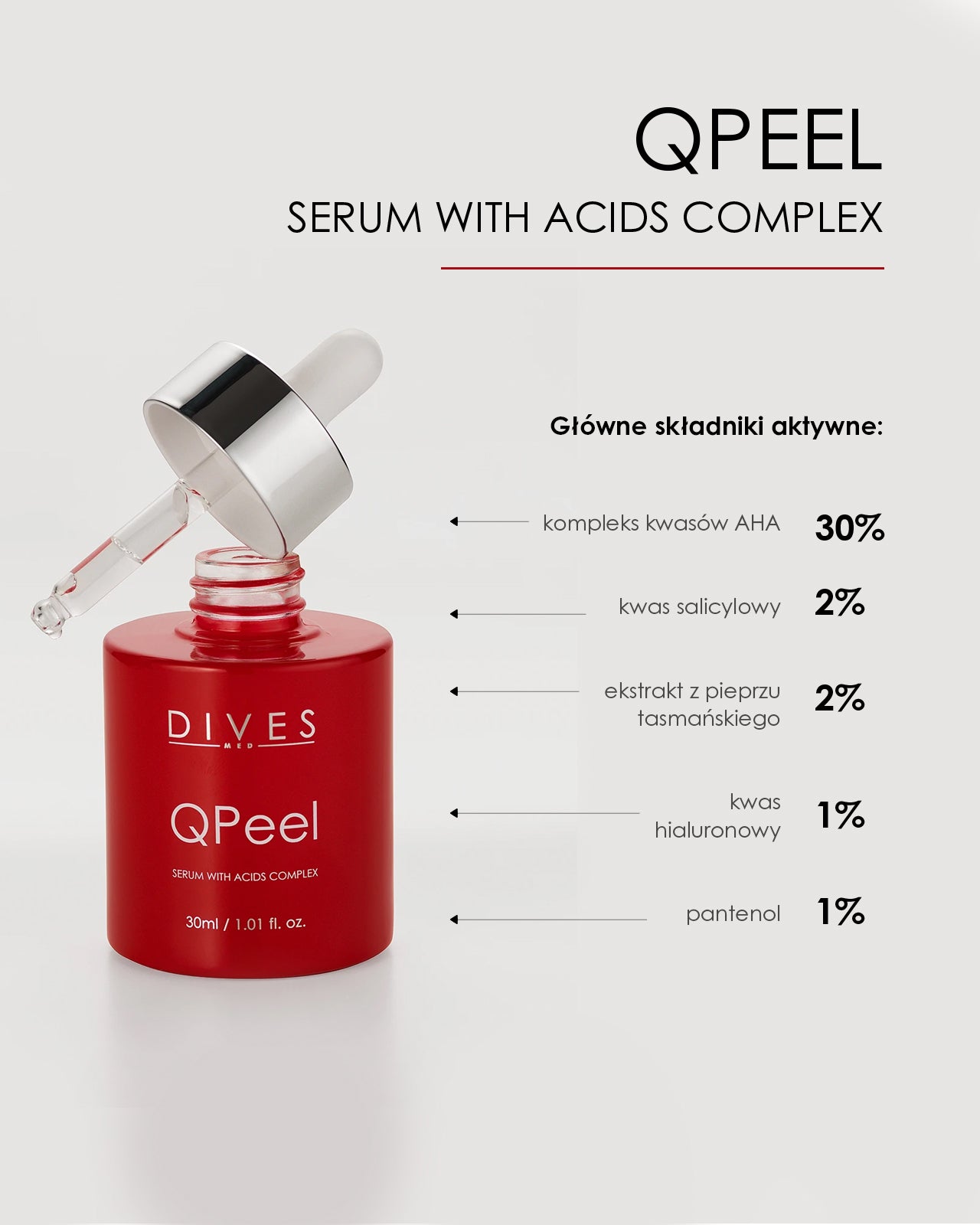 QPEEL - ADVANCED NIGHT SERUM WITH ACIDS COMPLEX