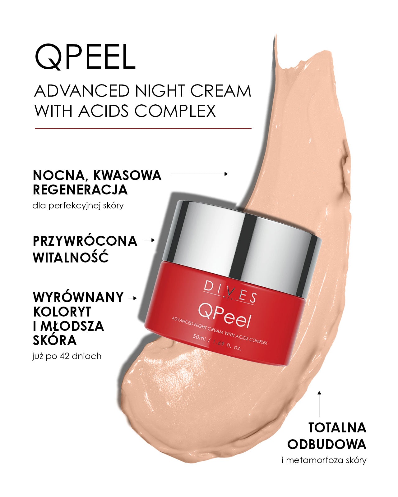 QPEEL - ADVANCED NIGHT CREAM WITH ACIDS COMPLEX